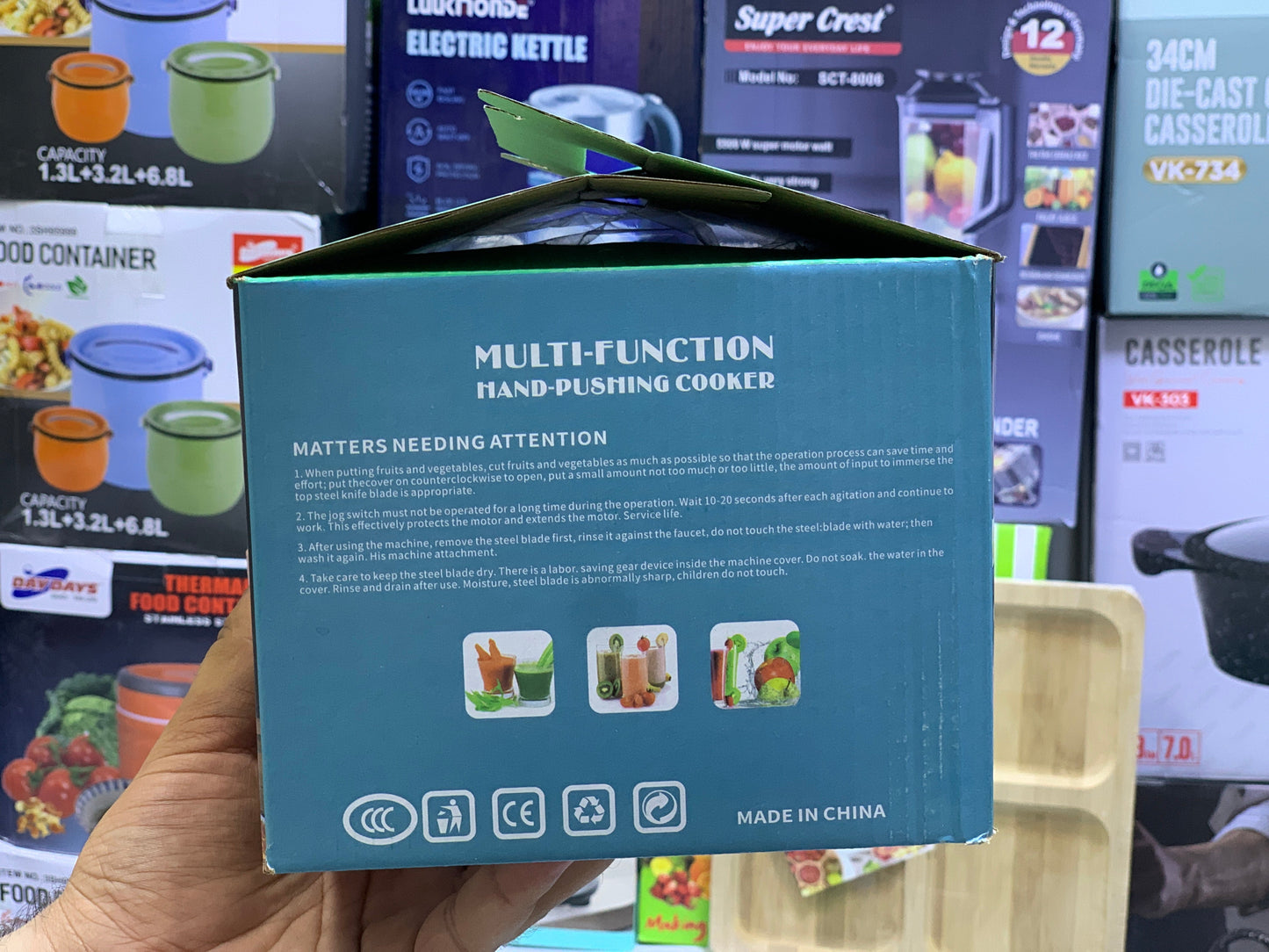 Vegetable Chopper 2L with Stainless Steel Bowl