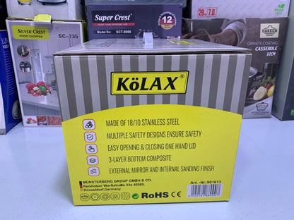 Kolax Pressure Cooker 6L and Stainless Steel 18/10 Capsule bottom