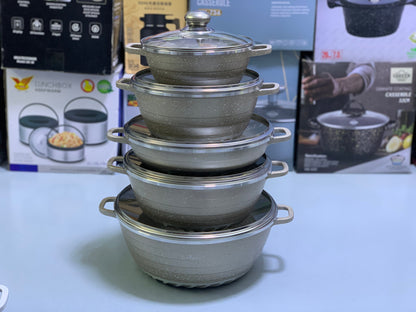 Unique 10 Pieces Cookware Set|Die-Cast Aluminum