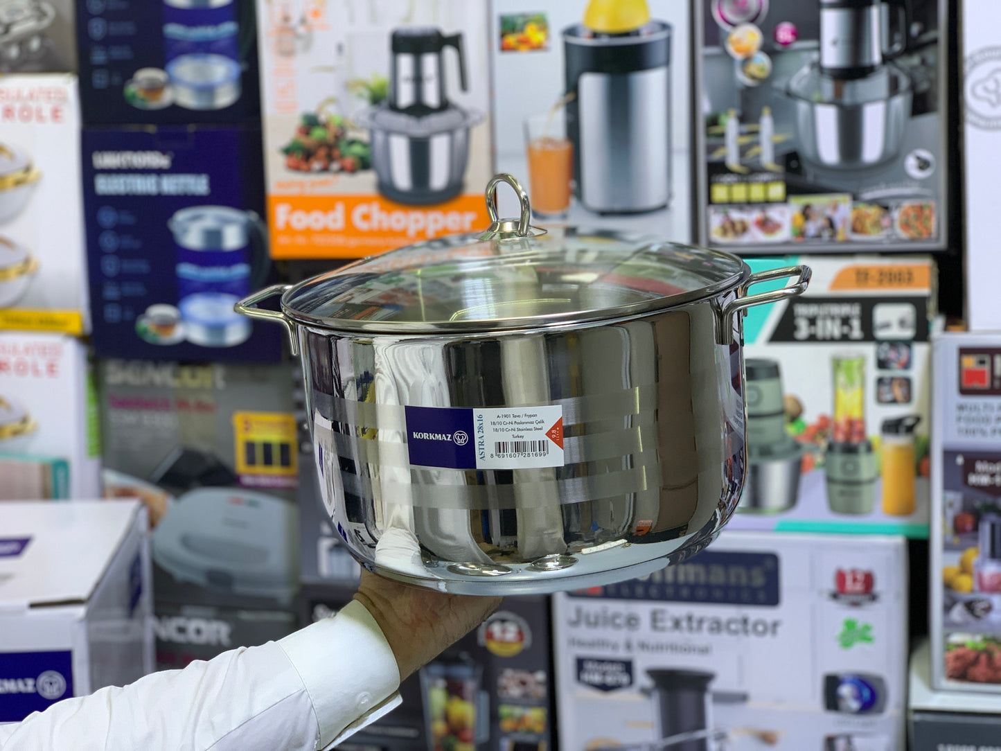 Turkey 🇹🇷 Brand Korkmaz Cookware Set 10 Pieces Stainless Steel Astra Tencere Seti 18/10 Cri-Ni