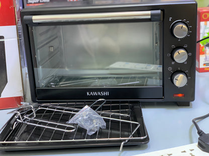 Kawashi Electric Oven – 30L Capacity | 1600W | Rotisserie Function & 6 Heating Stages