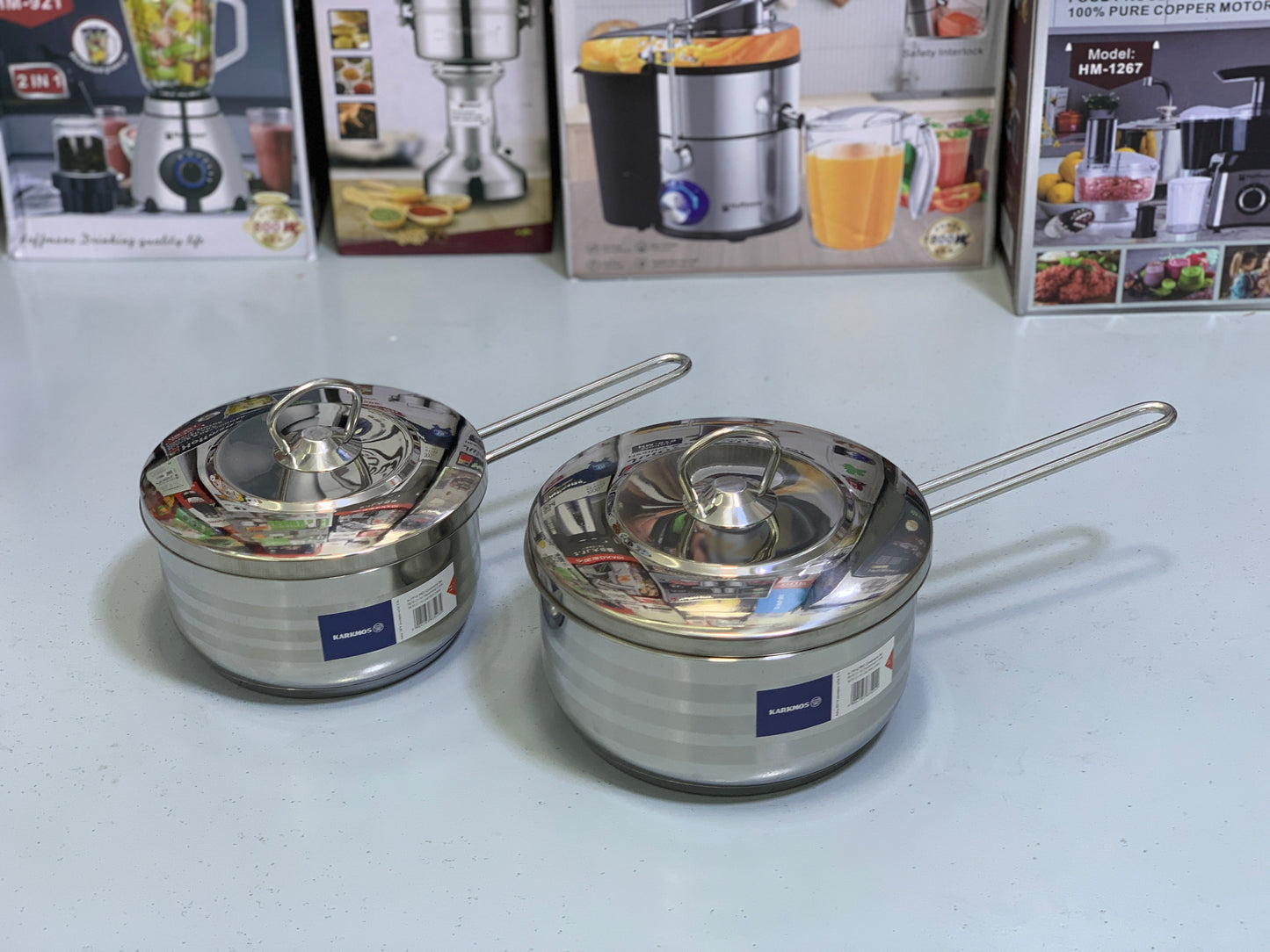 Karkmos 18/10 Cri-Ni Stainless Steel Saucepans