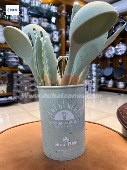 German Technology Made 12 Pieces Kitchen Silicon  Utensils Set