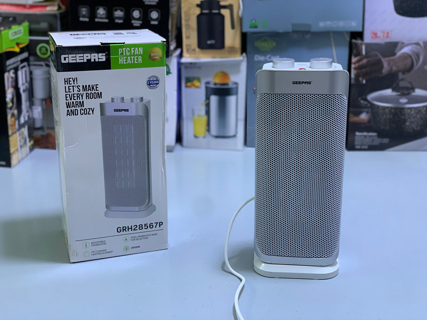 Geepas PTC Fan Heater| 2 Years Warranty| Model: GRH28567P