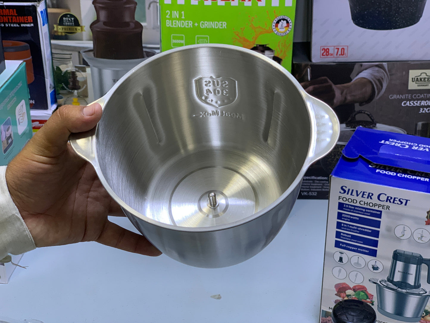 Silver crest 8 in 1 Food Chopper , Lasi Maker and Manual Chopper Full Copper Motor