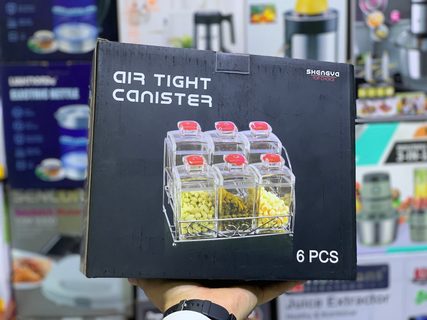 6 Pieces Kitchen Spice Seasoning 🧂 Tanks, Kitchen Storage Organizer, Airtight Storage Jars