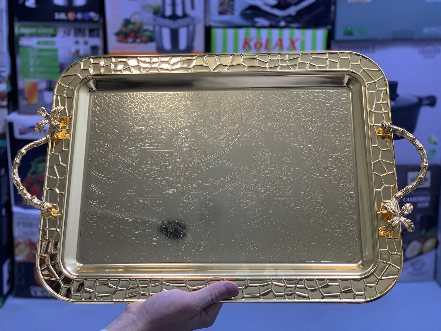 Stainless steel Golden Tray set Model H-1 Golden
