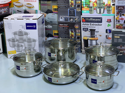 Turkey 🇹🇷 Brand Korkmaz Cookware Set 10 Pieces Stainless Steel Astra Tencere Seti 18/10 Cri-Ni