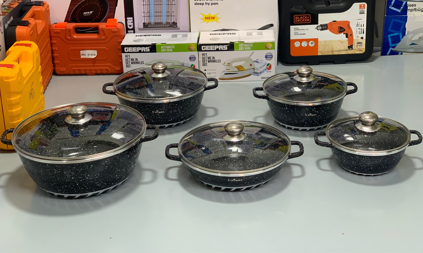 Imported Unique's 10 Pieces Cookware Se