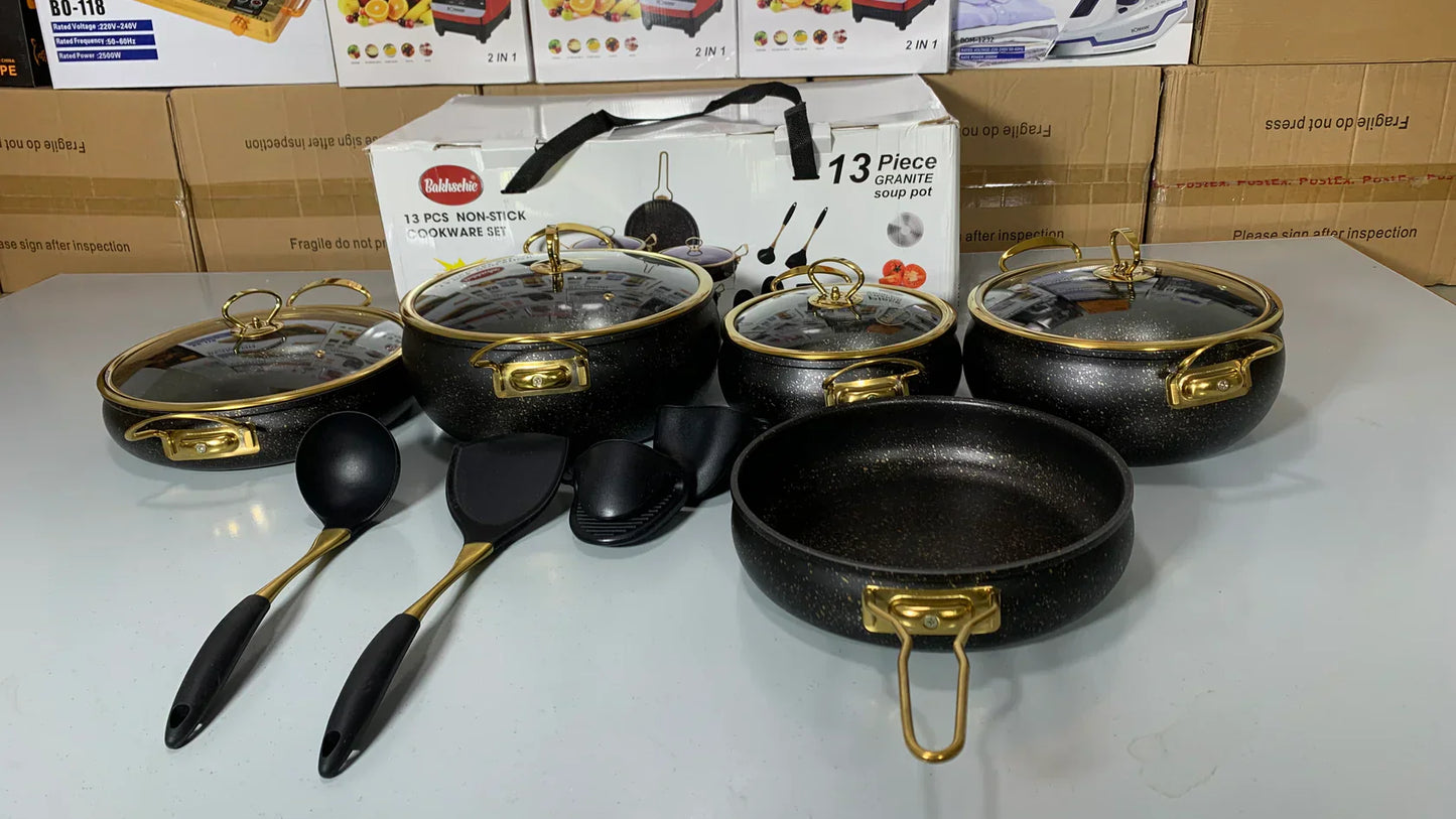 IMPORTED 13pcs Premium Cookware Set – Versatile and Stylish for Every Kitchen