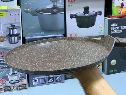 Non Stick Creepy Pans  - Pizza Pan and Tawa 32cm Granite Coating Color Dark Brown