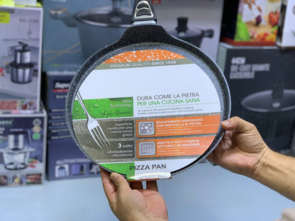 Non Stick Creepy Pans  - Pizza Pan and Tawa 32cm Granite Coating Color Dark