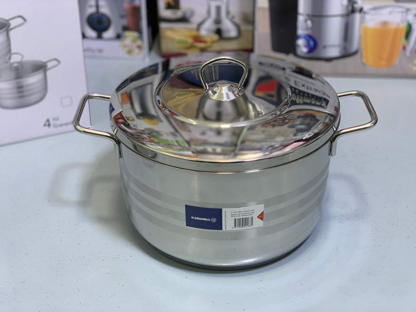 Karkmos 3 Pieces  Casseroles Cookware Set  Cri-Ni Stainless Steel