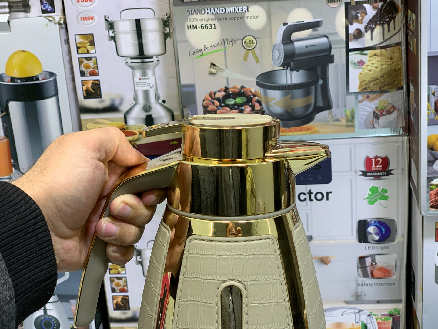 Unique Thermos with leather straps