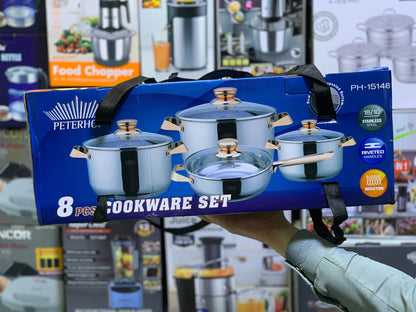 Peterhof 8 Pieces Cookware Set, 18/10 High Quality Stainless Steel