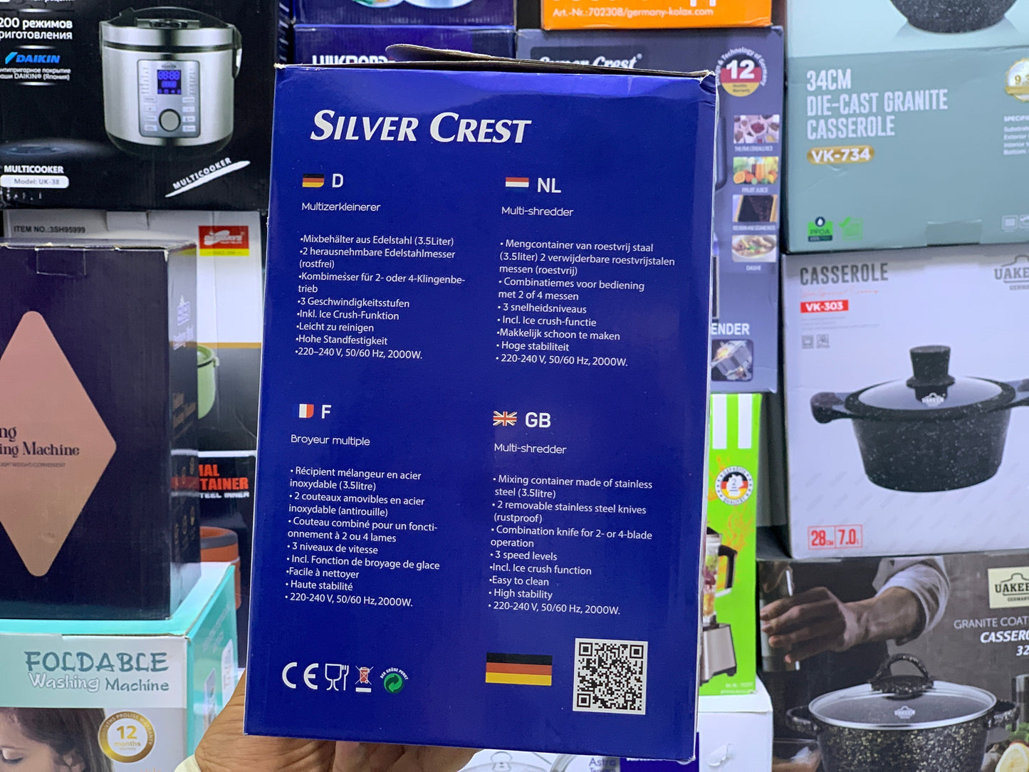 Silver crest 8 in 1 Food Chopper , Lasi Maker and Manual Chopper Full Copper Motor