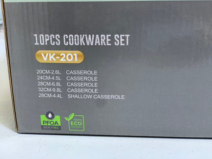 UAKEEN Germany 10 Pieces Cookware set