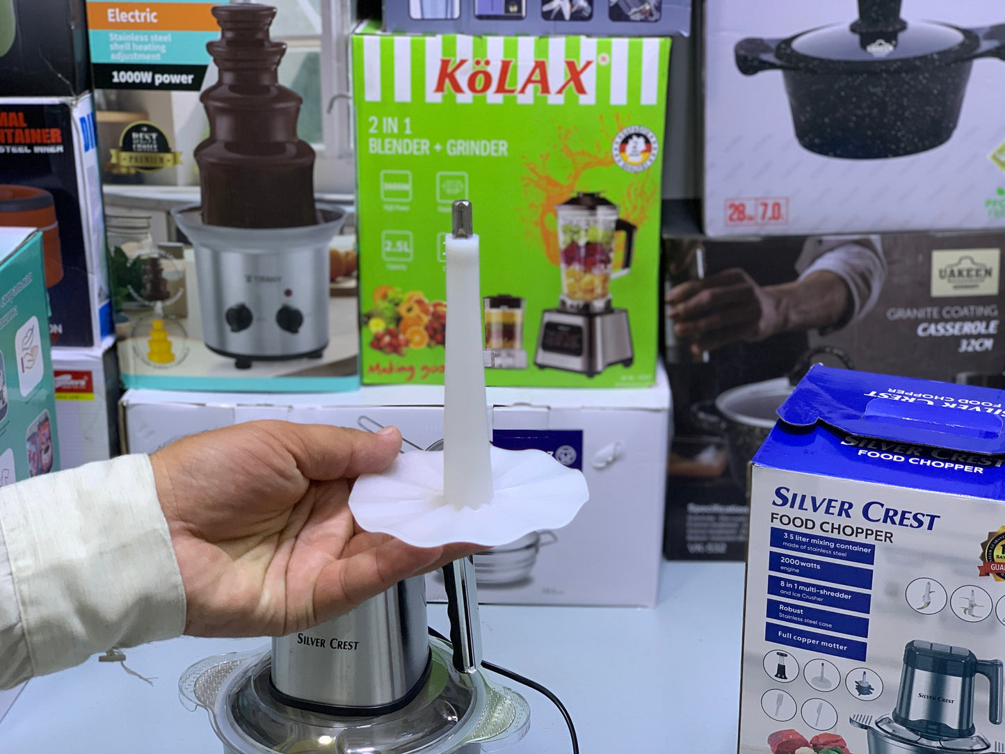 Silver crest 8 in 1 Food Chopper , Lasi Maker and Manual Chopper Full Copper Motor