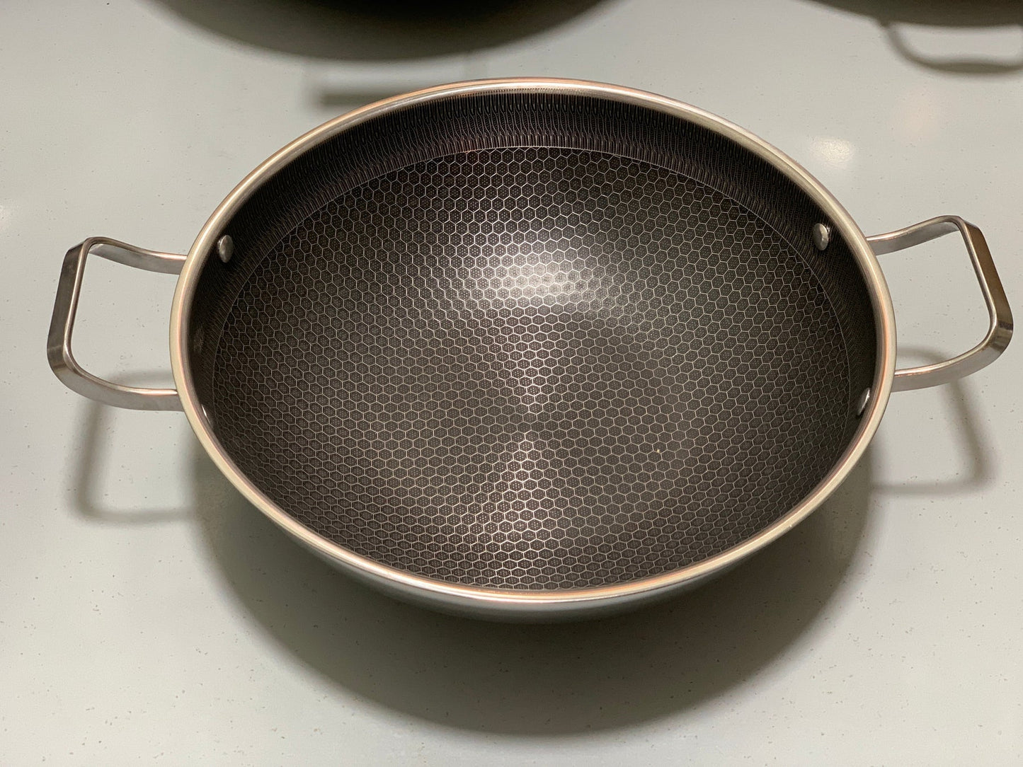 HoneyComb Laser Coating deep karahi/Handi , Stainless Steel