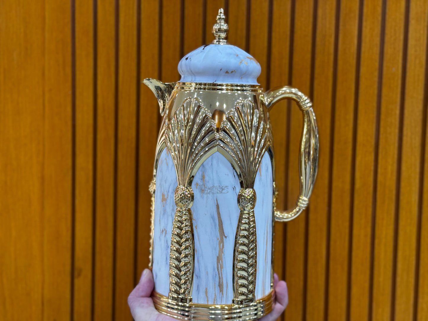 White and Golden Tea Thermos