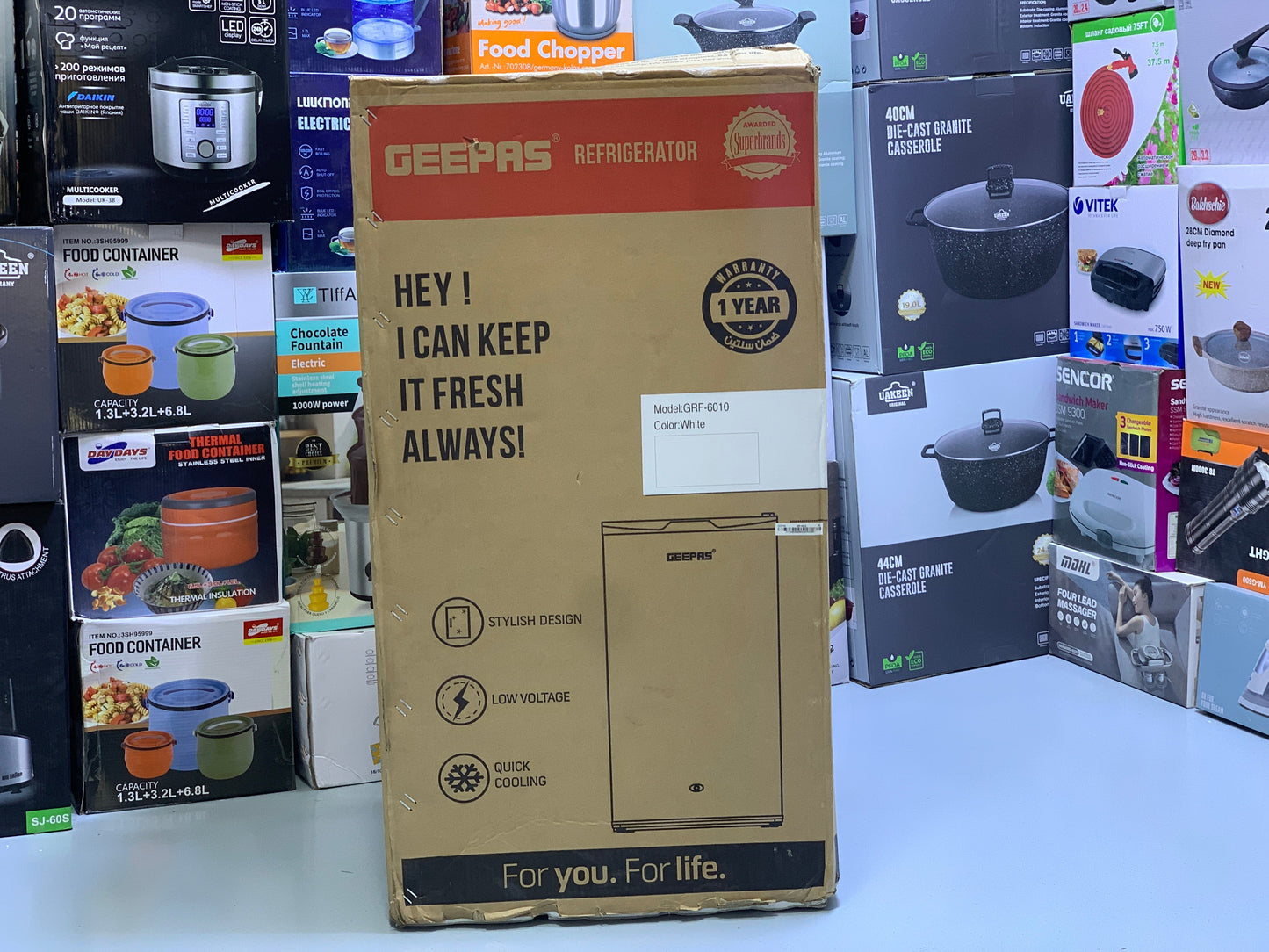 GEEPAS Mini Refrigerator 40L – Space-Saving & Efficient for Office and Room