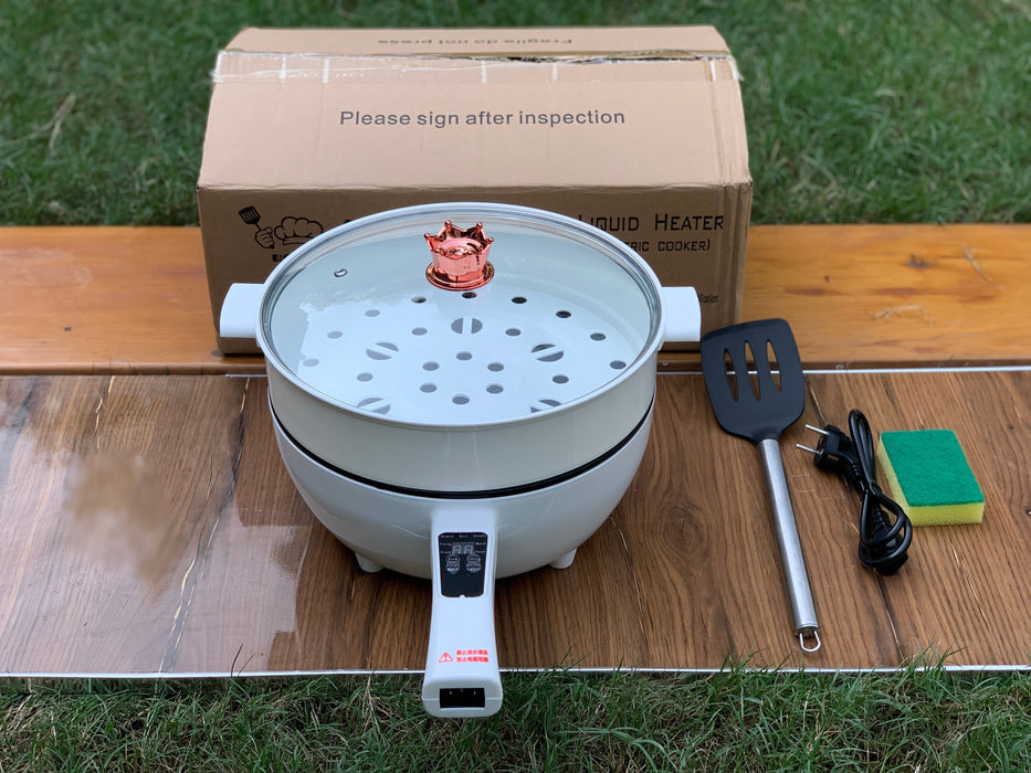 Imported 2 in 1 Electric Cooker Pan with Steamer - 4L Capacity, (1500W)