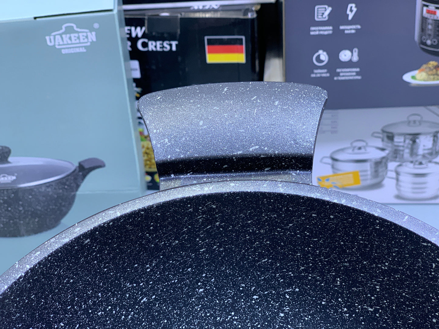 Uakeen Germany 34cm Die-Cast Granite Casserole – Premium Non-Stick Cookware for Modern Kitchens