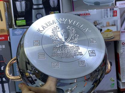 Kaisa Villa 12 Pieces Cookware set Stainless Steel