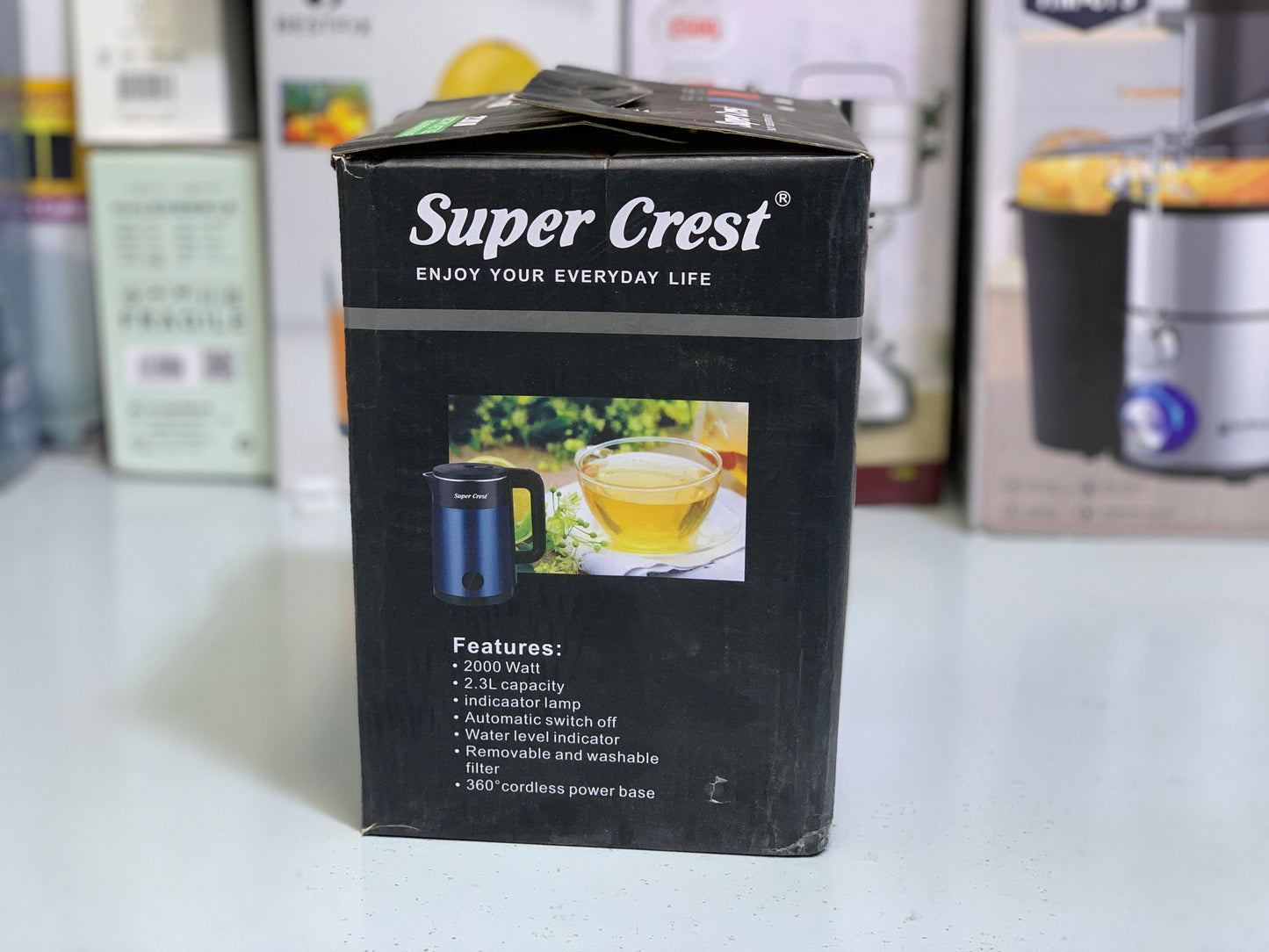 Super Crest Electric Tea Kettle 2000w 2.3L Model: SCT-4017