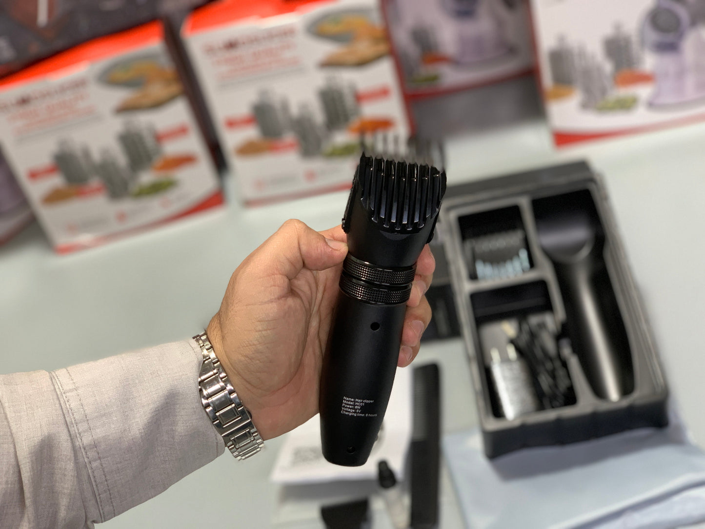 TOFULS Brand Professional Hair Clipper with Essentials Tools