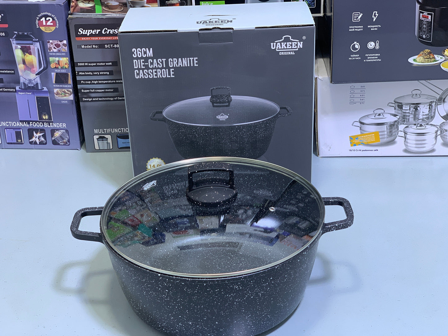 Uakeen Die-Cast Granite Casseroles-Pately or Pots