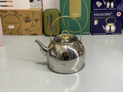 Karkmos Stainless Steel Kettle with Glass Lid (2.5L & 3L)