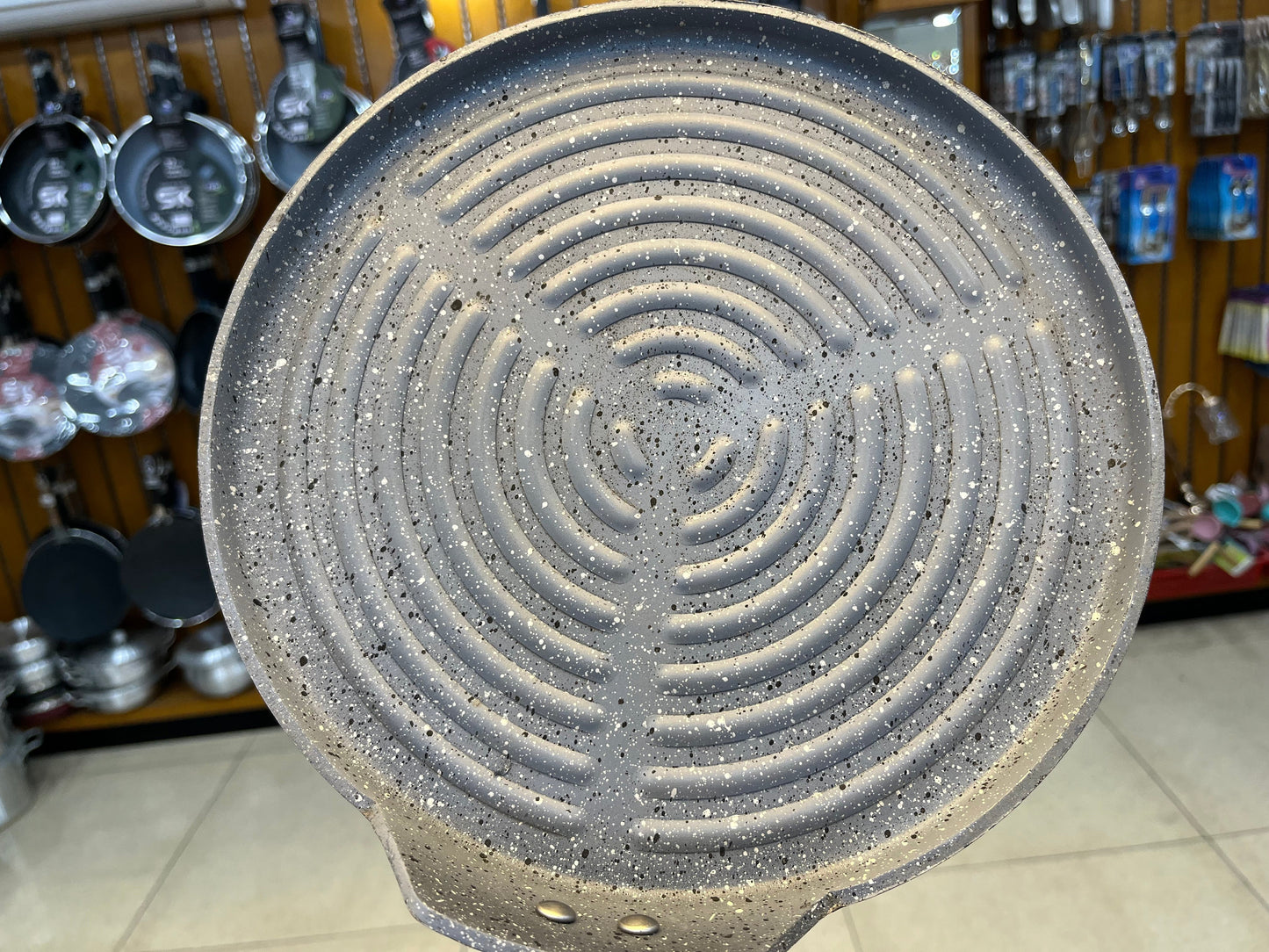 26cm Non Stick Marble Coated Signature Grill Pan - Grey