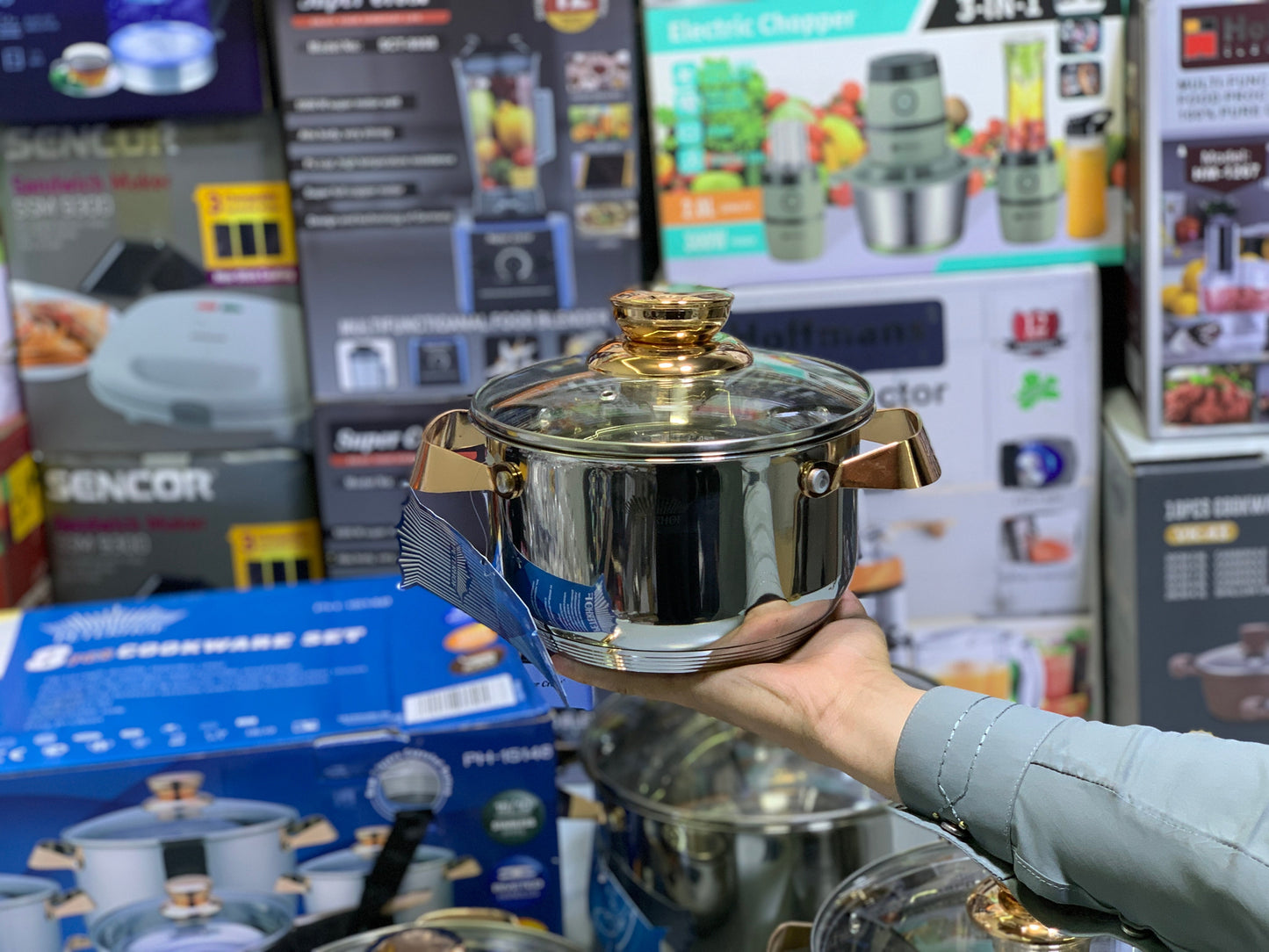 Peterhof 8 Pieces Cookware Set, 18/10 High Quality Stainless Steel