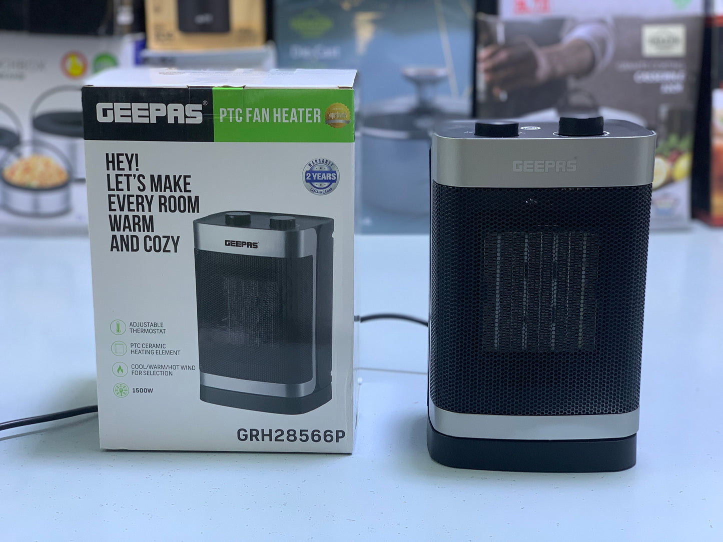 Geepas PTC Fan Heater| 2 Years warranty| Model: GRH28566P