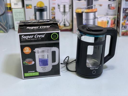 Super Crest Electric Tea Kettle 1.7L and 2000w Model: SCT-4030