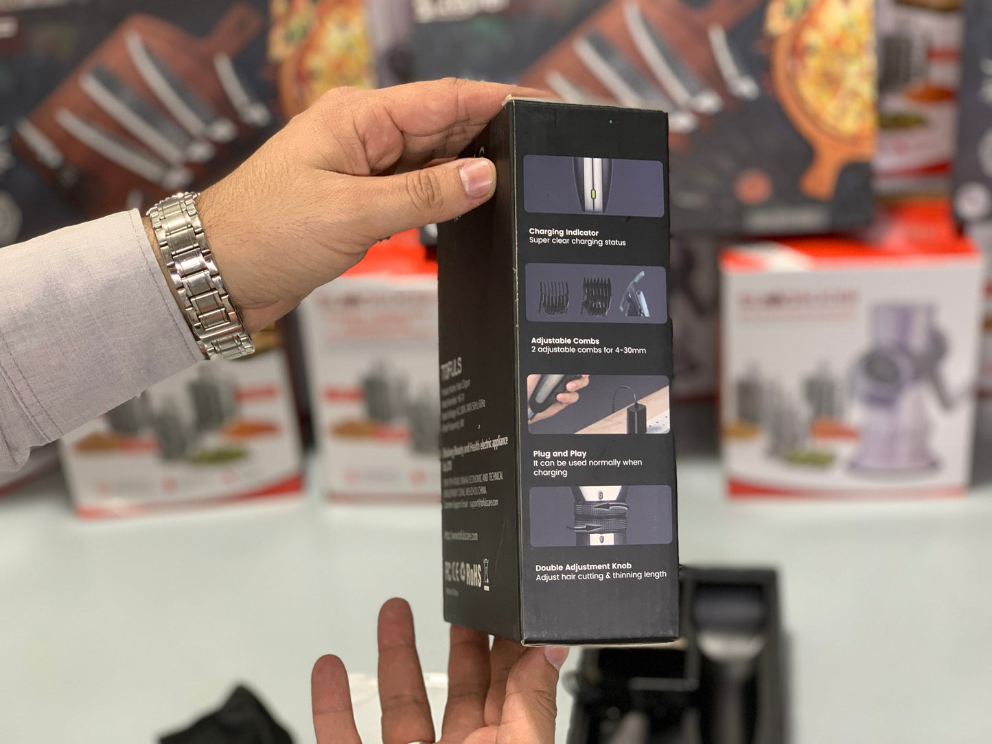 TOFULS Brand Professional Hair Clipper with Essentials Tools