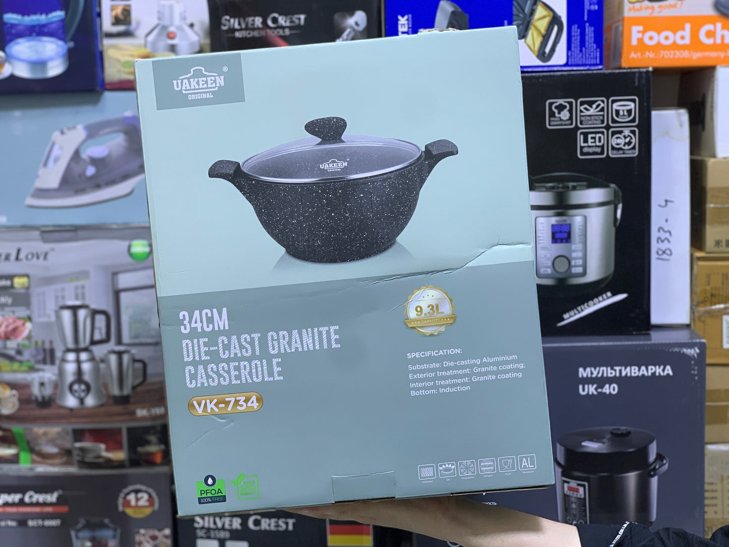 Uakeen Germany 34cm Die-Cast Granite Casserole – Premium Non-Stick Cookware for Modern Kitchens