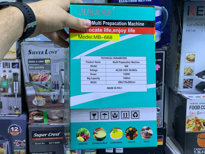 JUBAKE 4-in-1 Multifunctional Food Chopper – 1500W | Powerful & Versatile Kitchen Tool