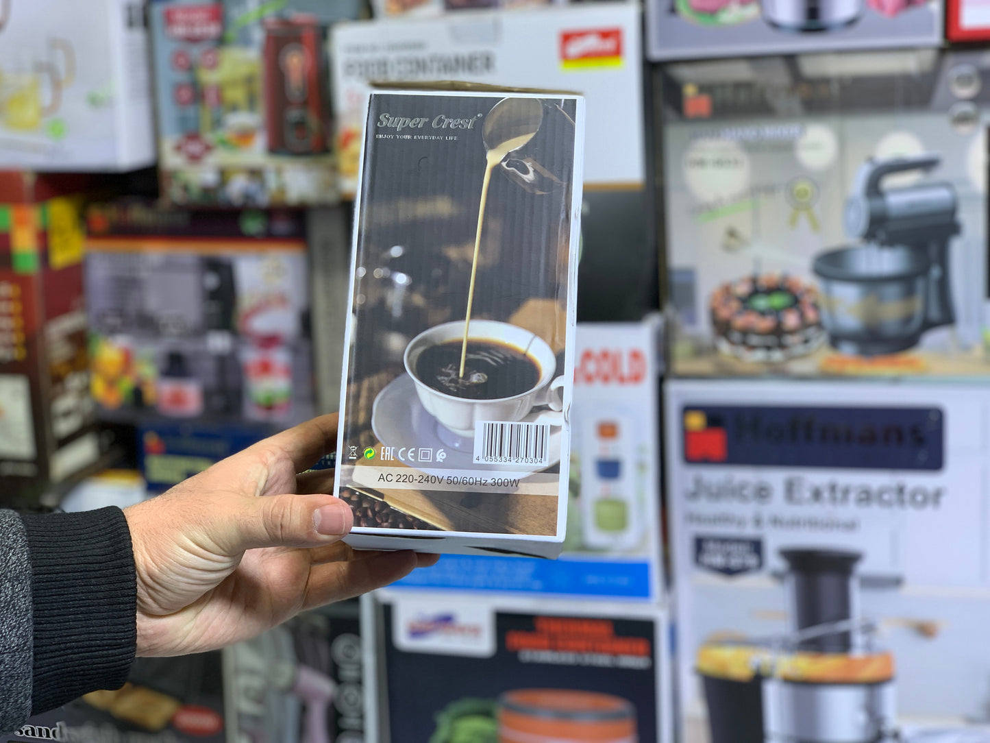 Super Crest Coffee Grinder With Safety Option