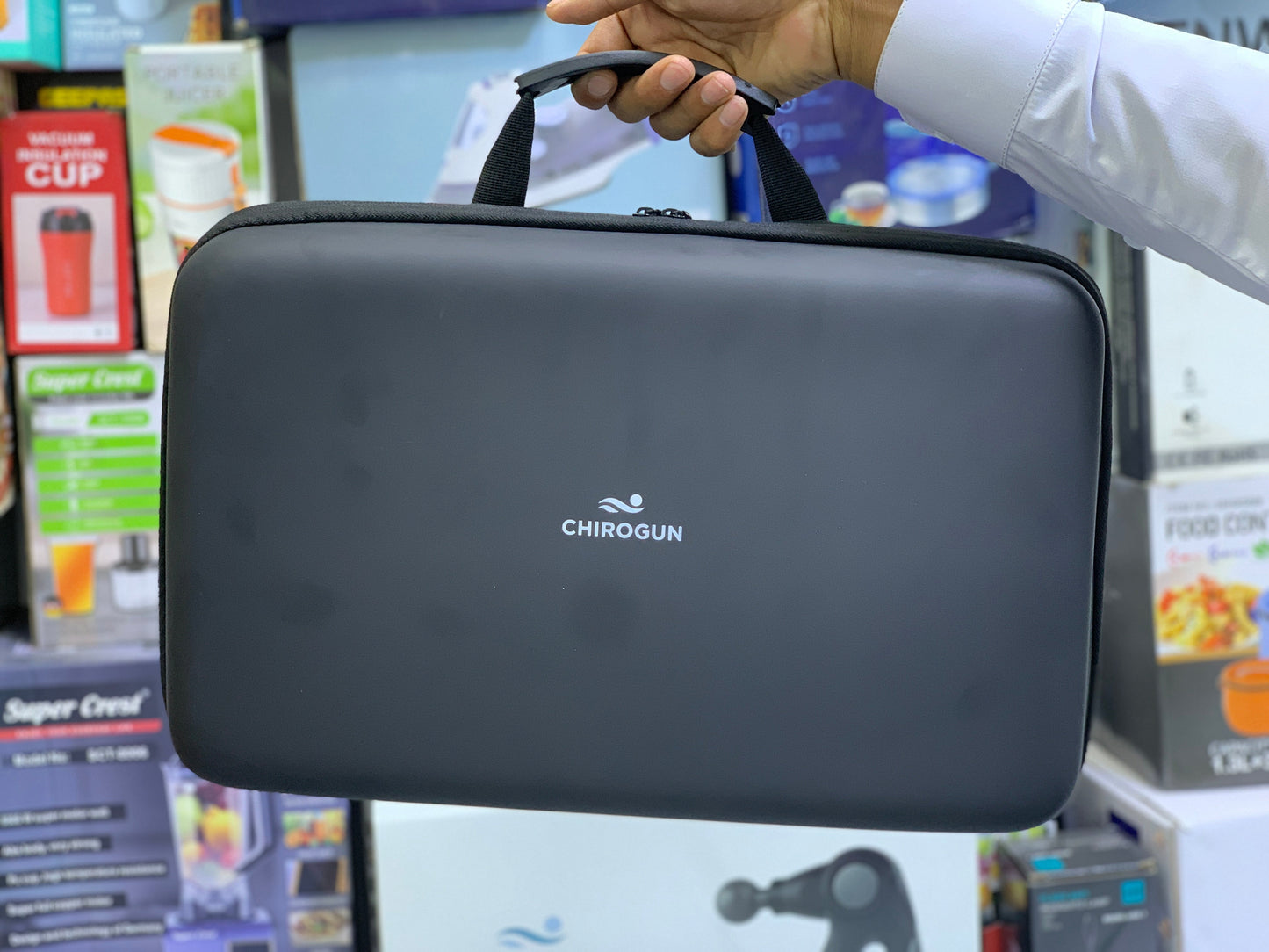 Chirogun Percussion Massage Gun – 4 Speeds | 17 Heads | 2 Bonus Massage Balls