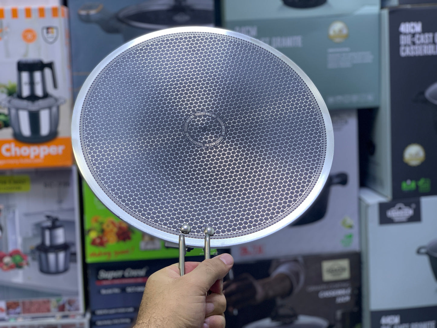 Premium 34-Cm Tawa with Honeycomb Pattern | 316 Food Grade Stainless Steel