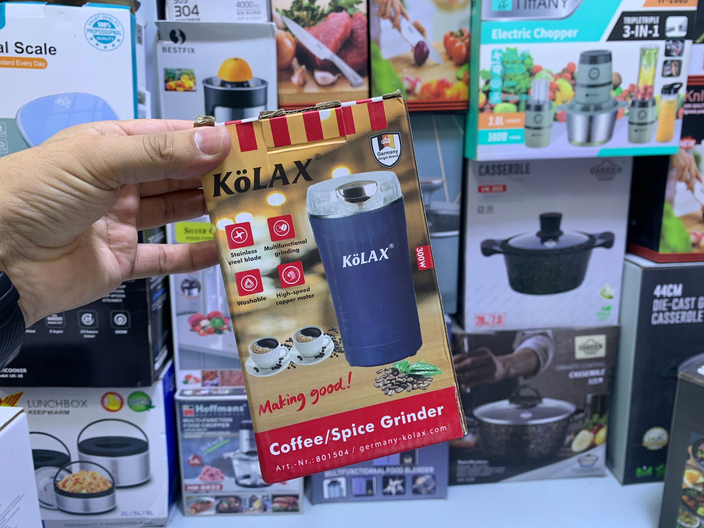 Kolax Coffee and Spice Grinder Stainless Steel 50G and 300w