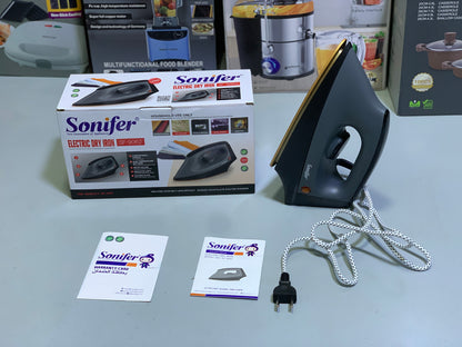 Sonifer Electric Dry iron SF-9062  1200w Non Stick Soleplate