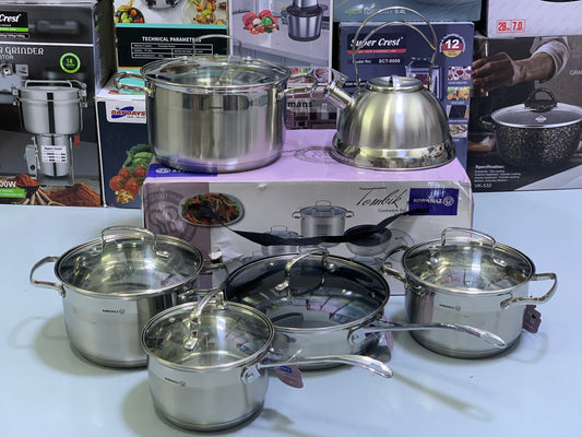 Korkmaz 12 Pieces Cookware Sets|A1889