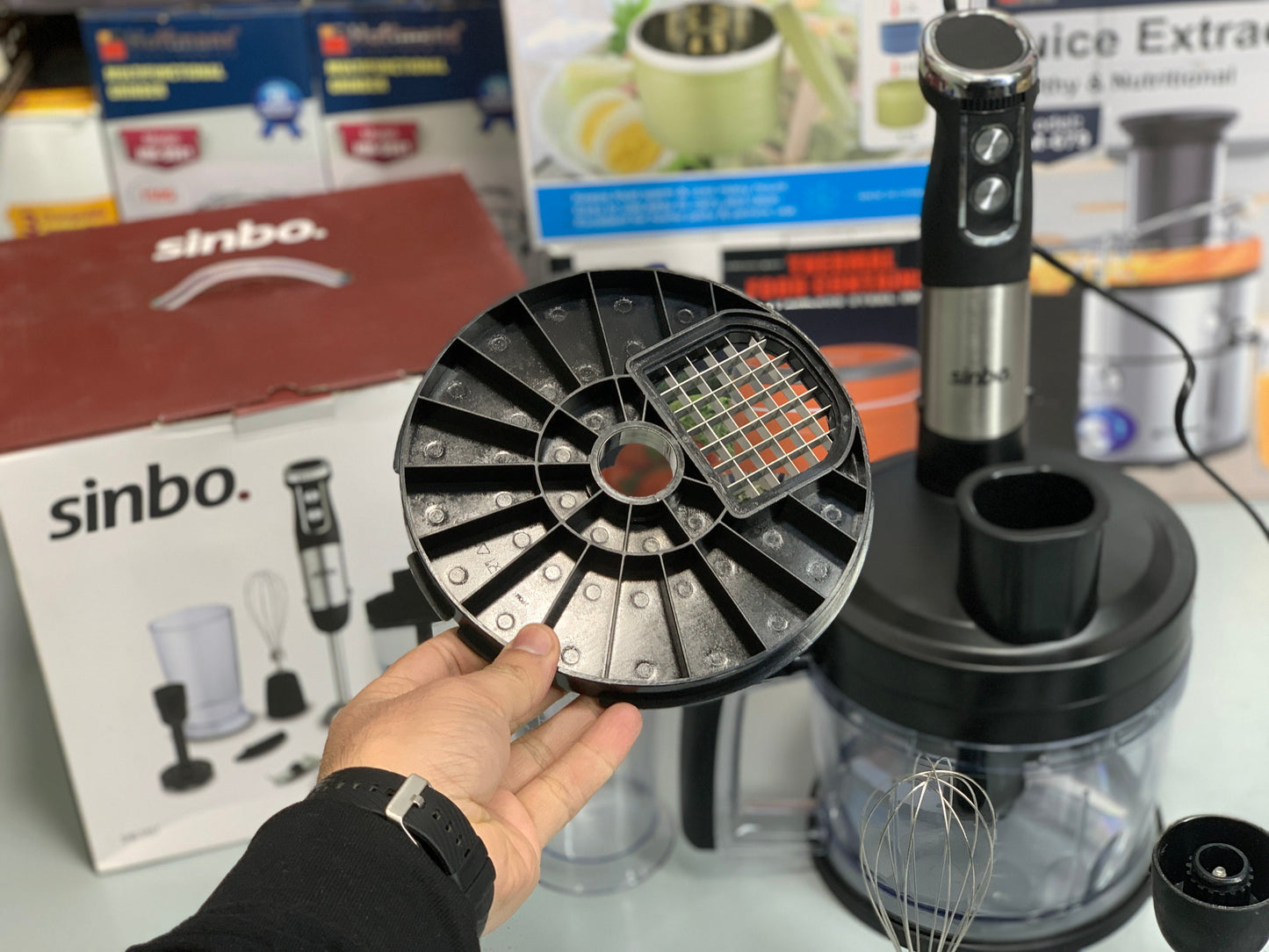 SINBO Stand Mixer and Blender Set Stainless Steel