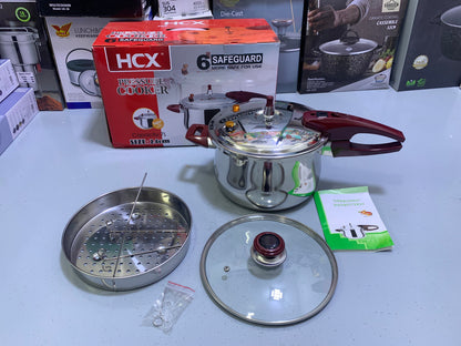 6 Safeguard HCX 3 in 1 Pressure Cooker Stainless Steel