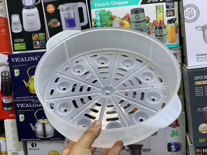 Multifunctional Electric Frying Pan and Steamer with Silicone Spoon