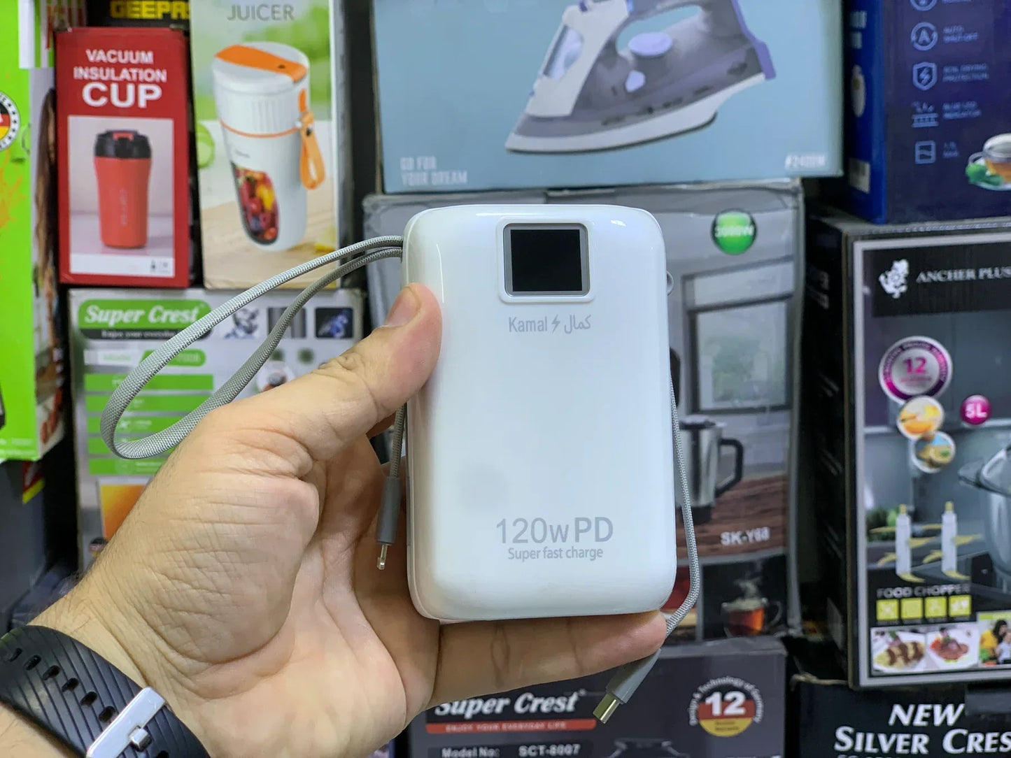 30000mAh Power Bank – 120W Fast Charging for Mobile Devices