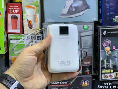 30000mAh Power Bank – 120W Fast Charging for Mobile Devices